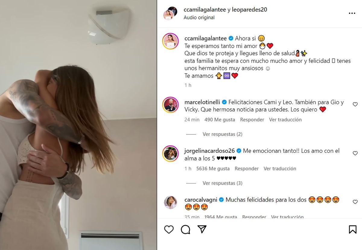 Leandro Paredes Y Camila Galante Anunciaron El Sexo Y Nombre De Su