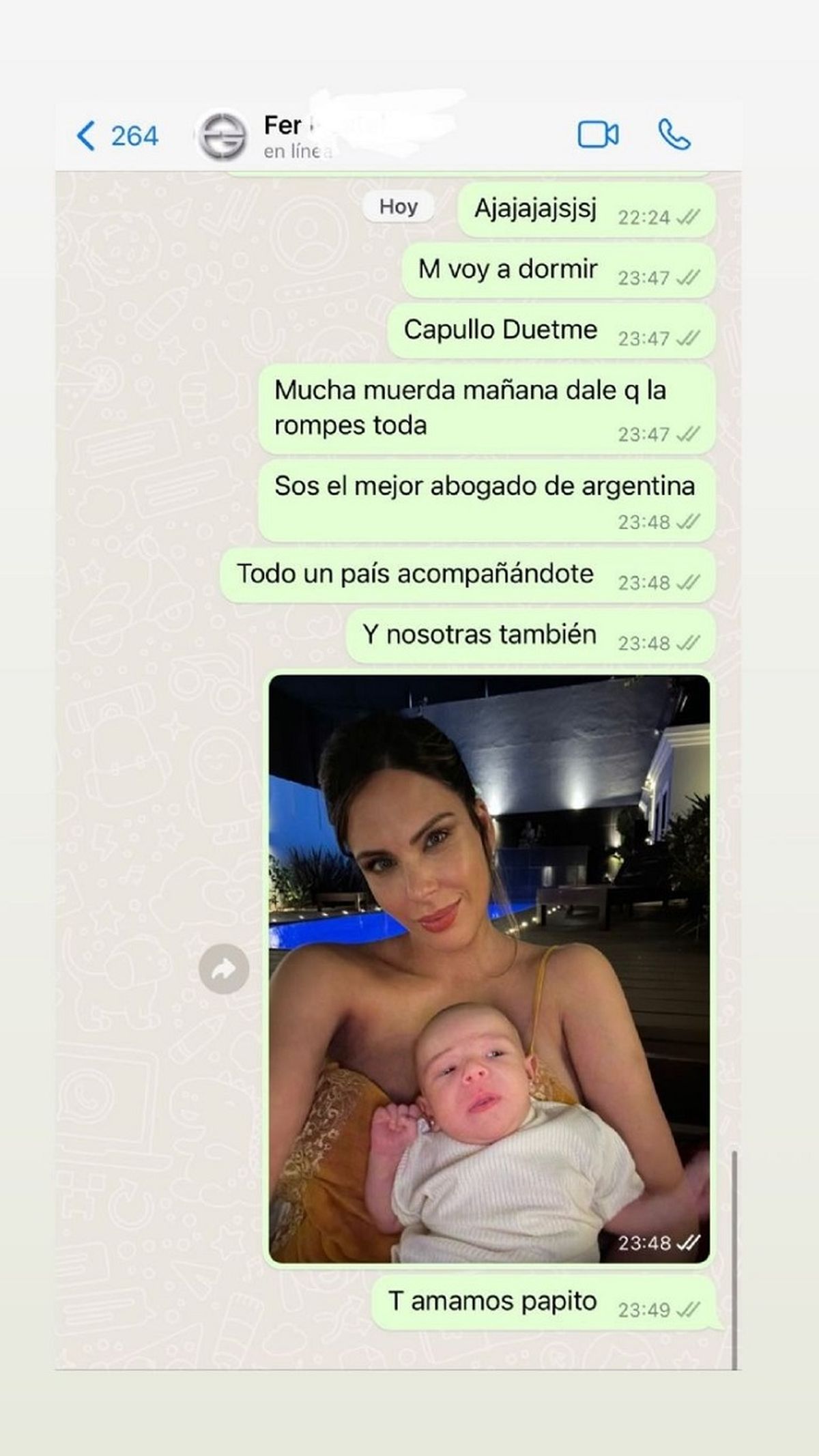 El Mensaje De Barby Franco Y Su Beba A Fernando Burlando De Cara A Una