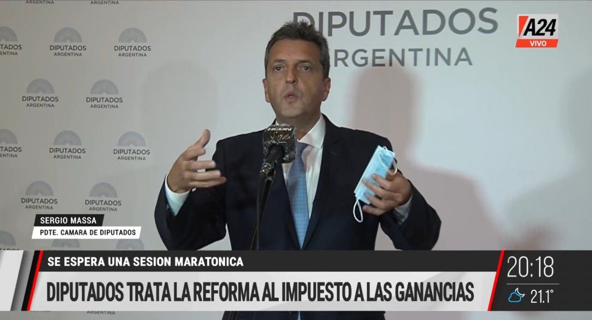 Sergio Massa sobre la reforma del impuesto a las Ganancias Ahora sólo