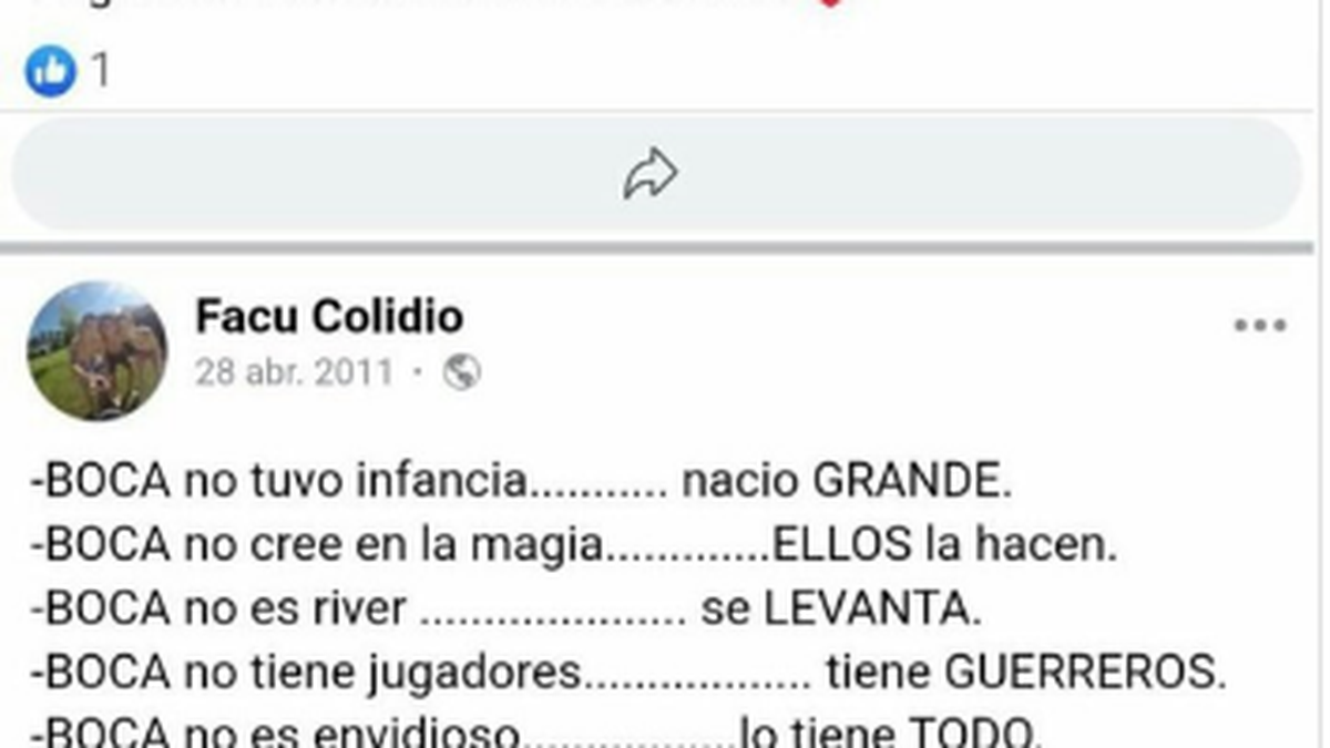 Los Mensajes Que Muestran De Qu Equipo Es Hincha Facundo Colidio El