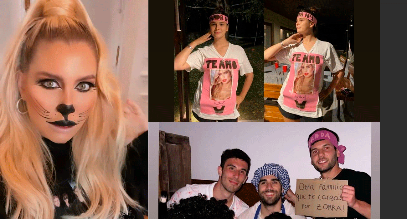 Wanda Nara compartió fotos de Halloween de sus seguidores y le tiró un palito a la China Suárez