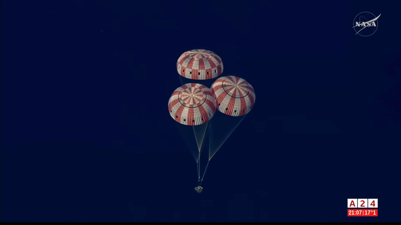 La misión Artemis II vuelve a la Tierra: en minutos se realiza el amerizaje