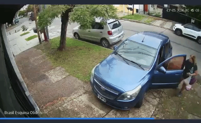 Impactante video: así fue el violento robo de un auto a una mujer en Lanús