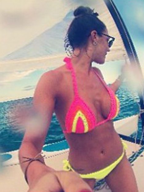 Cámara en mano, Danisa se hizo selfies en su viaje al Caribe.