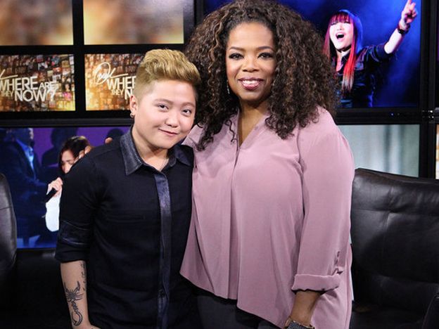 La actriz y cantante filipina de 22 años, Charice Pempengco junto a Oprah