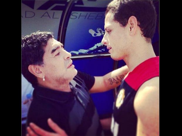 Con el mexicano Chicharito Hernández