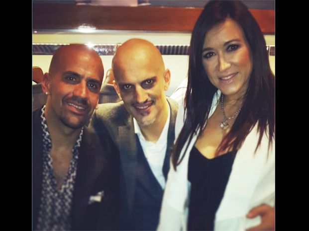 La brujita Verón, Guillermo Marín y su pareja Valeria Archimó.