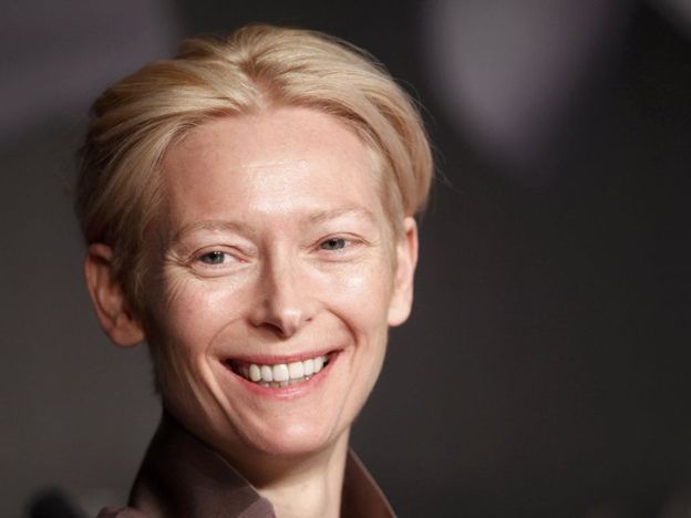 Tilda Swinton, durante la presentación a la prensa de Moonrise Kingdom en el Festival de Cannes.