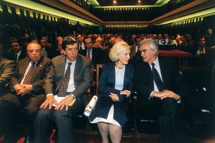 Junto al ex jefe de Gobierno porteño, Enrique Olivera (Gentileza Perfil)