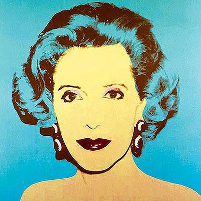 Uno de los tres retratos de ella que realizó Andy Warhol.