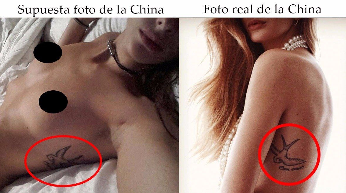 Las fotos hot de La China Suárez: la prueba de los tatuajes