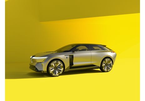 Renault MORPHOZ. Concept-car 100% eléctrico enchufable por inducción, incluso circulando.