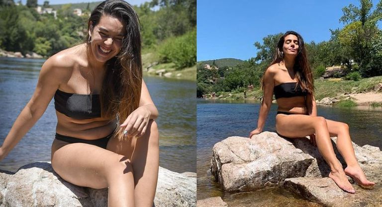 Diosa natural: Angela Leiva en bikini se animó a mostrar sus rollitos