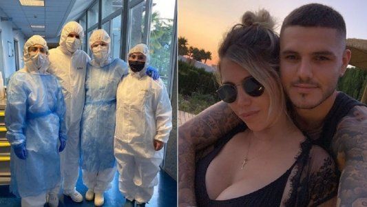 El emotivo gesto de Wanda Nara con una enfermera italiana en medio de la pandemia