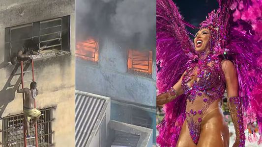 El incendio de una fábrica de disfraces tiñó de rojo el carnaval de Río de Janeiro: 9 heridos graves