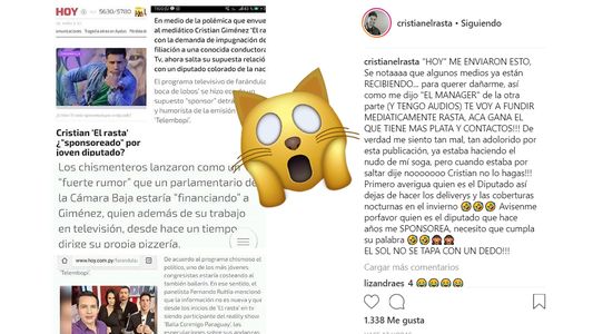 El Rasta nos eligió para responder al rumor que lo vincula sentimentalmente a un Diputado