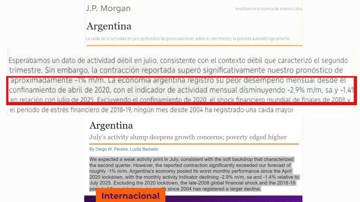 El informe del JP desfavorable para la macro argentina. (Foto 