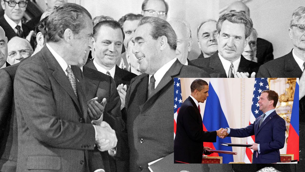 El primer acuerdo de limitación de armamento lo firmaron Nixon y Kruschev en 1972. En 2010, Obama y Mevdeved firmaron el acuerdo que desde el 5 de febrero de 2026 quedó sin efecto. (foto: A24.com)