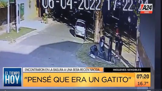 Morón: así abandonaron a una bebé en la basura