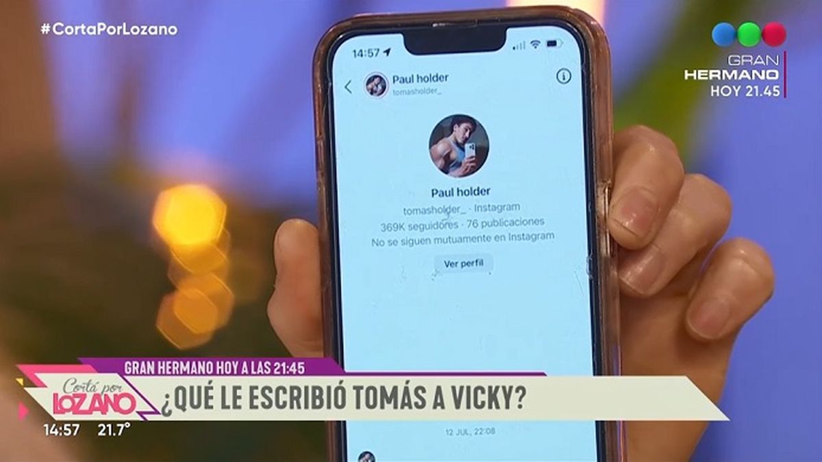 Vicky Xipolitakis mandó al frente a Tomás Holder de Gran Hermano 2022: ¡Ay  sí, me escribió!