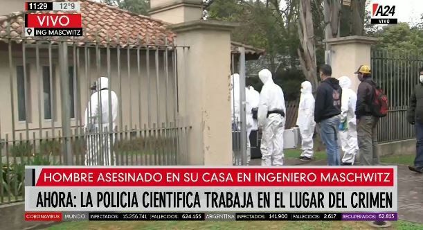 A24, en las pericias al domicilio del gerente asesinado en Maschwitz