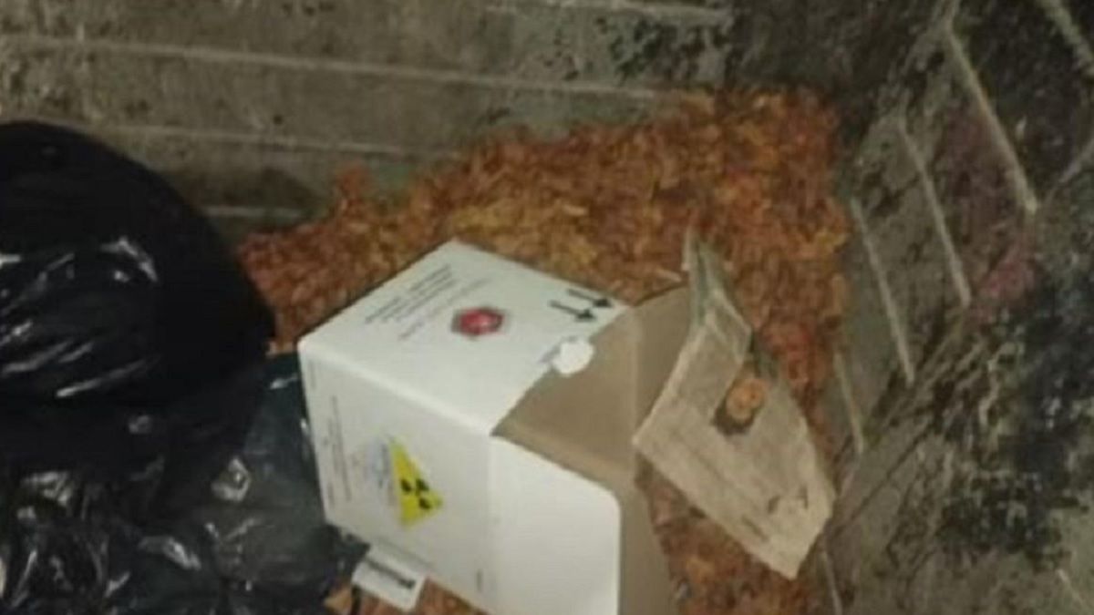 Material radioactivo. La caja hallada estaba vacía.
