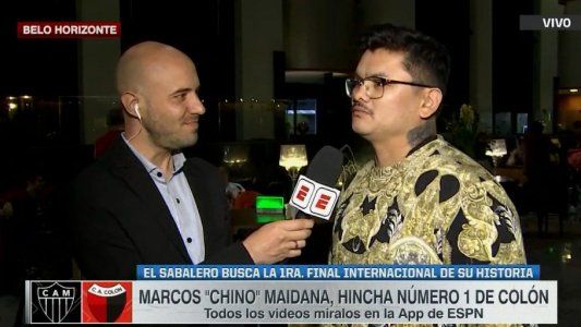 El Chino Maidana está en Belo Horizonte para alentar a Colón en la semi de la Sudamericana ante el Mineiro