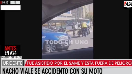 Nacho Viale sufrió un accidente con su moto