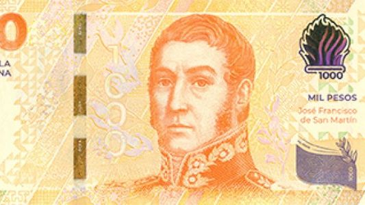 El Banco Central puso en circulación los nuevos billetes de mil pesos con la cara de un prócer argentino