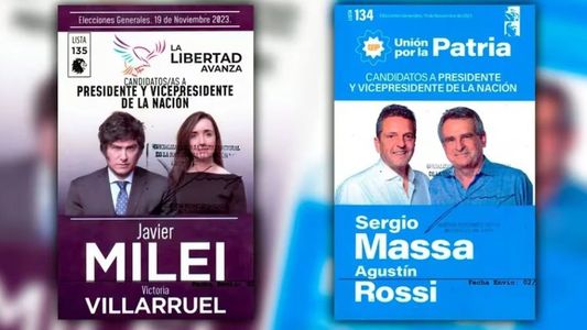 Cuáles son las boletas de Sergio Massa y Javier Milei que serán válidas para el balotaje