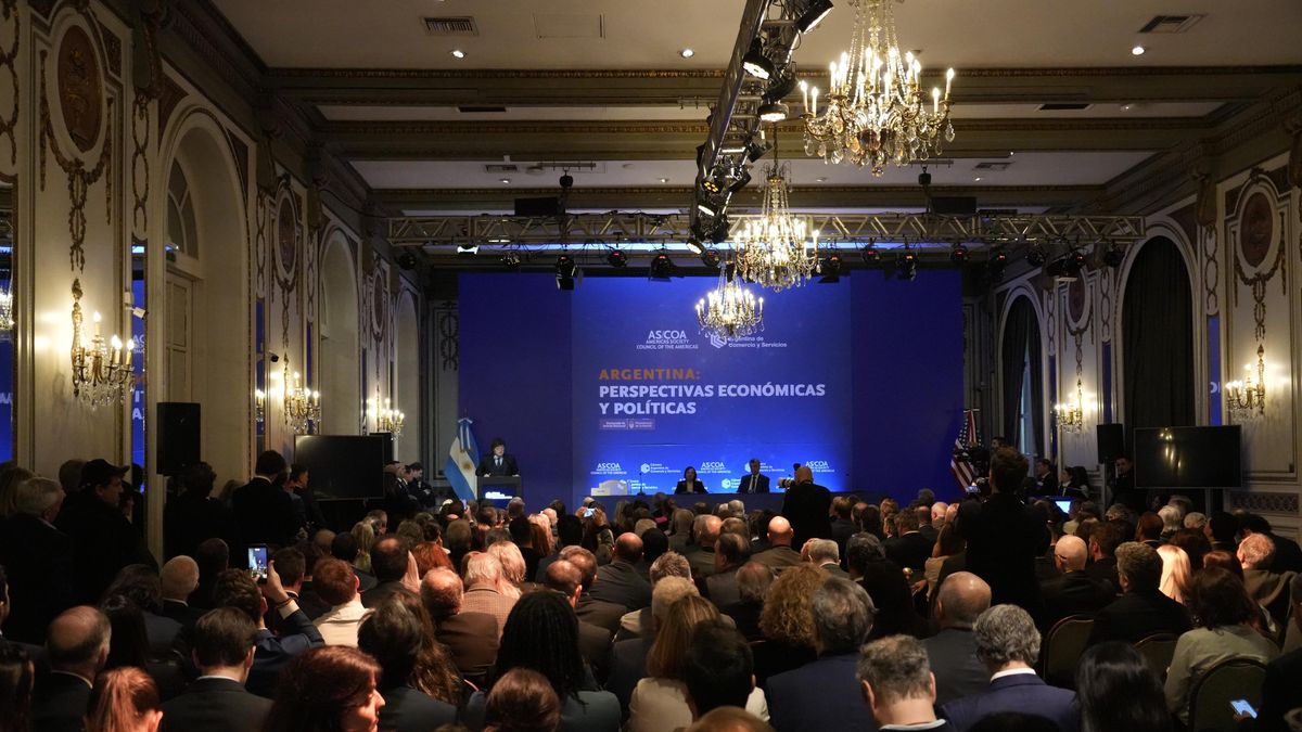 El presidente Javier Milei brind&oacute; un discurso en el Consejo de las Am&eacute;ricas. (Foto: archivo).&nbsp;