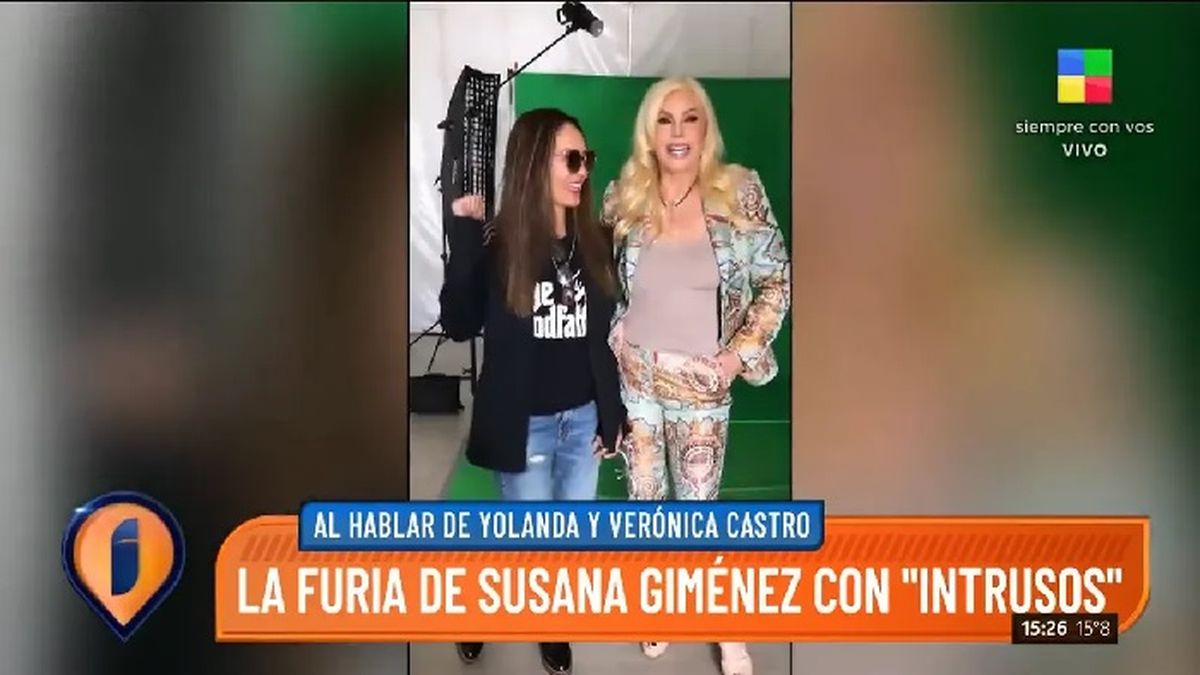 La diva Susana Gim&eacute;nez junto a Yolanda Andrade, la mujer que asegur&oacute; haber sido la esposa de su amiga Ver&oacute;nica Castro.&nbsp;