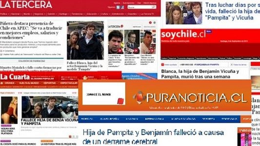 #FuerzaPampitaYBenjamin: La repercusión en los medios chilenos