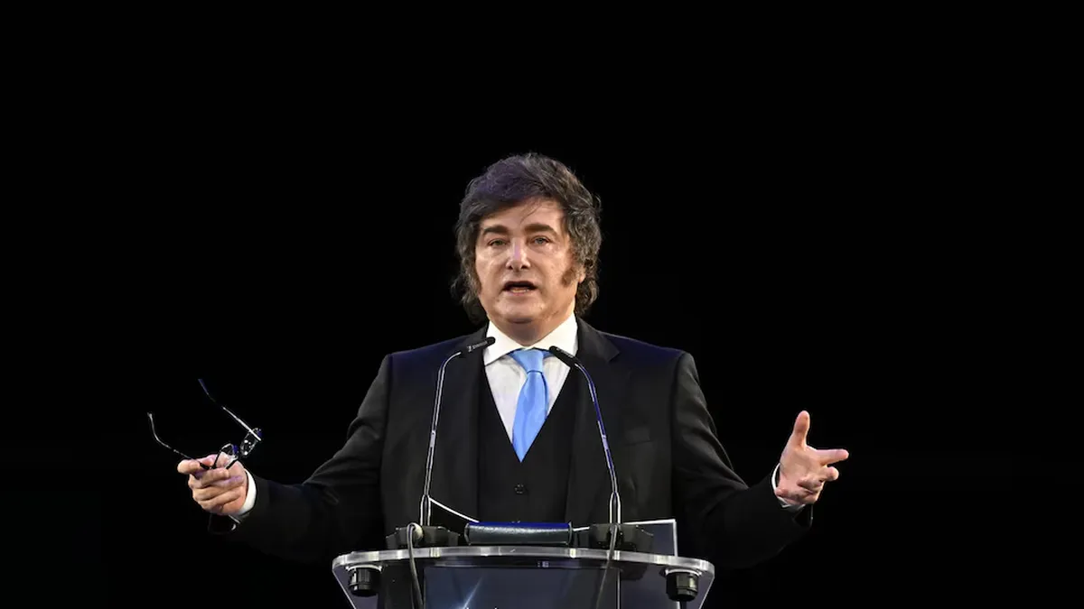 Javier Milei habló en Madrid y criticó a Pedro Sánchez.&nbsp;