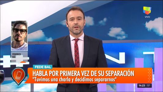 Fede Bal: No estoy saliendo con Sol Pérez y quiero que dejen tranquila a Laurita