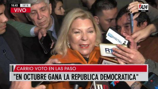 Votó Carrió y auguró: Octubre es decisivo y es en primera vuelta