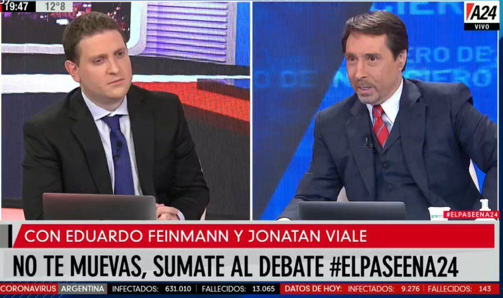 El Pase en A24 entre Jonatan y Feinmann: alerta máxima y tensión por la explosión verde