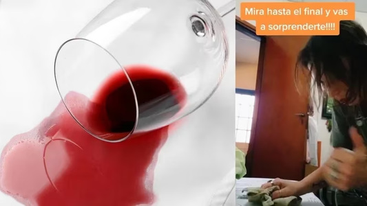 Mostró truco definitivo para sacar las manchas de vino tinto de ropa y se volvió viral: Magia pura