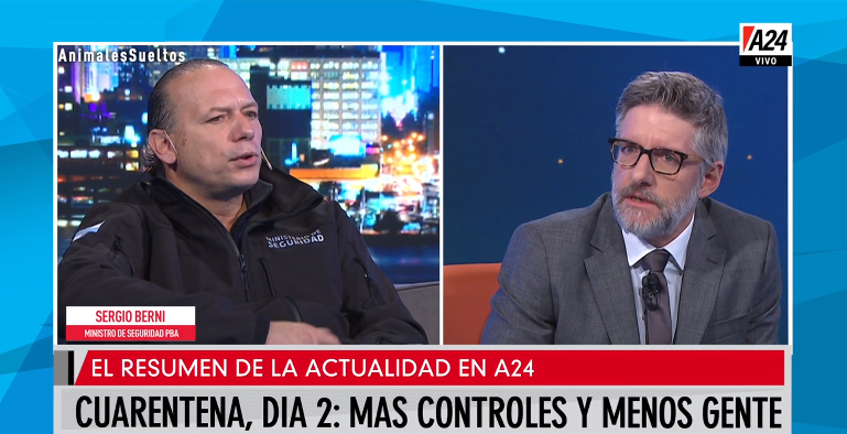 Resumen del día de A24: Cuarentena estricta, Sergio Berni y espionaje ilegal