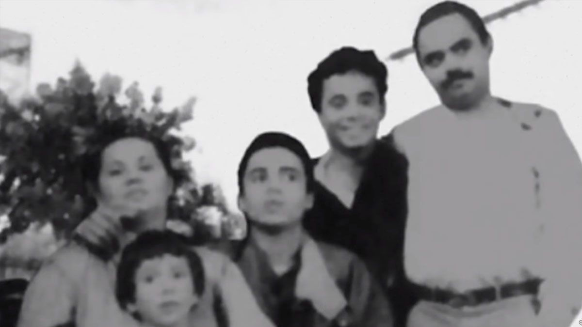 Griselda, con el primero de sus tres esposos. Todos murieron asesinados, por lo que la llamaban 
