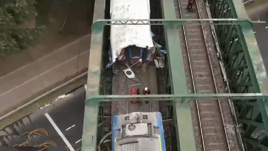 Choque de trenes en Palermo: imágenes exclusivas del accidente desde un drone de A24
