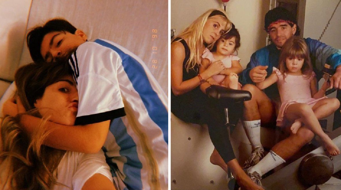 Gianinna compartió un emotivo momento de Benjamín con Diego Maradona y Claudia Villafañe