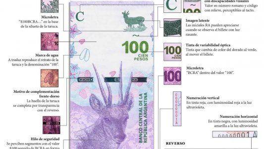 El BCRA presentó el nuevo billete de $100 con la imagen de una taruca
