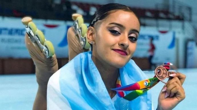 Renunció a su fiesta de 15 por unos patines: la emotiva historia de Candela, campeona panamericana