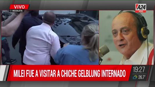 Chiche Gelblung fue internado de urgencia y recibió la visita de Javier Milei