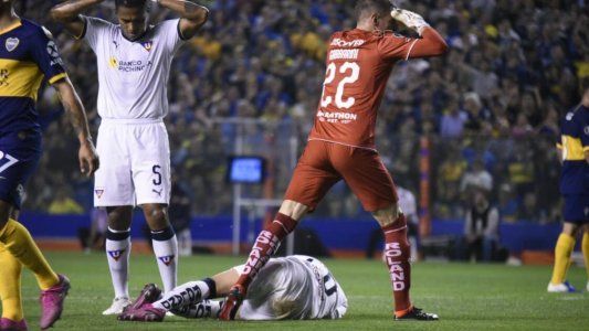 La escalofriante lesión de Christian Cruz, el defensor de Liga de Quito que se fracturó el tobillo