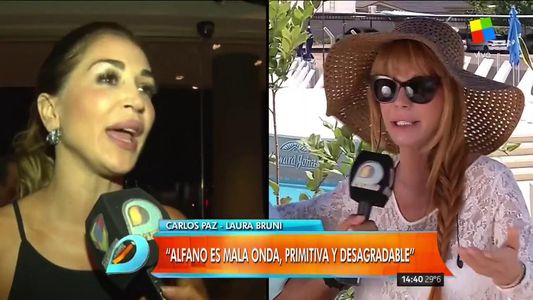Alfano le respondió a la actriz que la trató de desagradable y mala leche