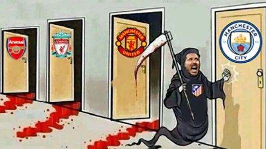 Los memes del planteo mezquino de Simeone contra el City de Guardiola