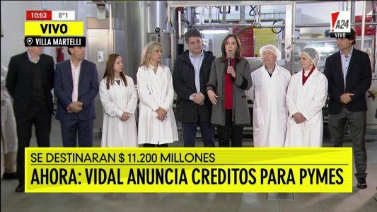 Vidal lanzó una línea de créditos blandos y otros beneficios para facilitar el financiamiento de pymes