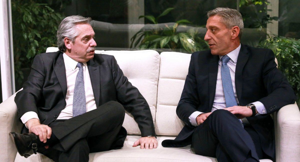 Alberto Fernández y Mariano Arcioni. (Foto: NA)